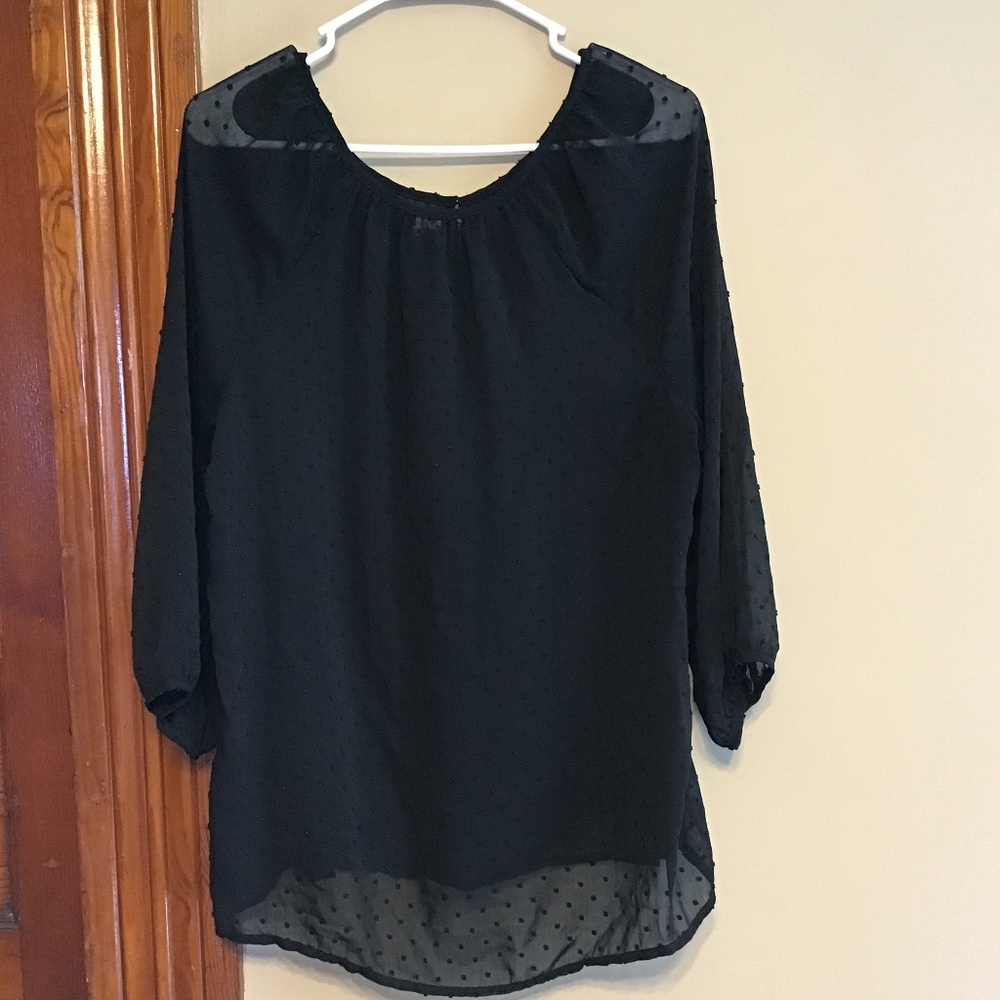Sheer Black Dress Shirt